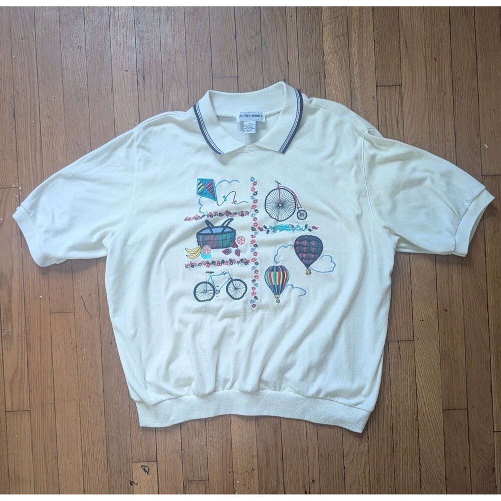 Vintage Alfred Dunner AMAZING Short Sleeve Top Collared Size Women's 2XL...